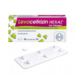 LEVOCETIRIZIN HEXAL bei Allergien 5 mg Filmtabl.